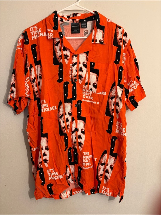 Halloween Other - Halloween II Orange Graphic Short-Sleeve Shirt size medium